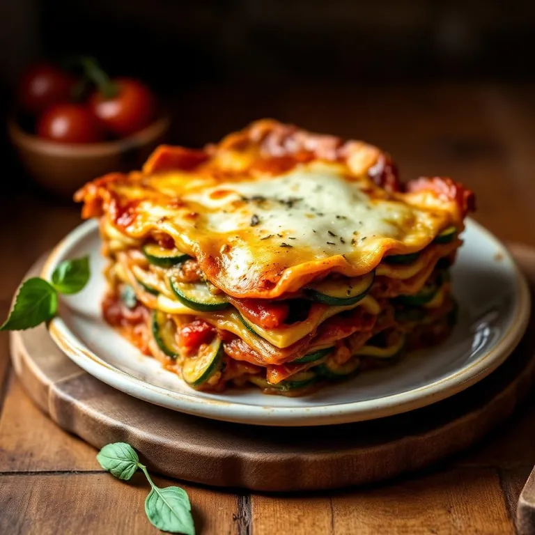 Lasanha de abobrinha gratinada